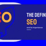 SEO over rocket icon. "THE DEFINITION OF SEO AND ITS IMPORTANCE"