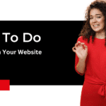 woman in red dress making an "ehh" gesture. "WHAT NOT TO DO ON YOUR WEBSITE"
