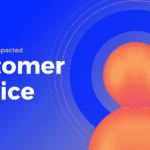 blue graphic with orange person icon. reads "How Covid-19 Impacted customer service"