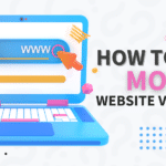 computer with search tab open. graphic reads "how to get more website visitors"
