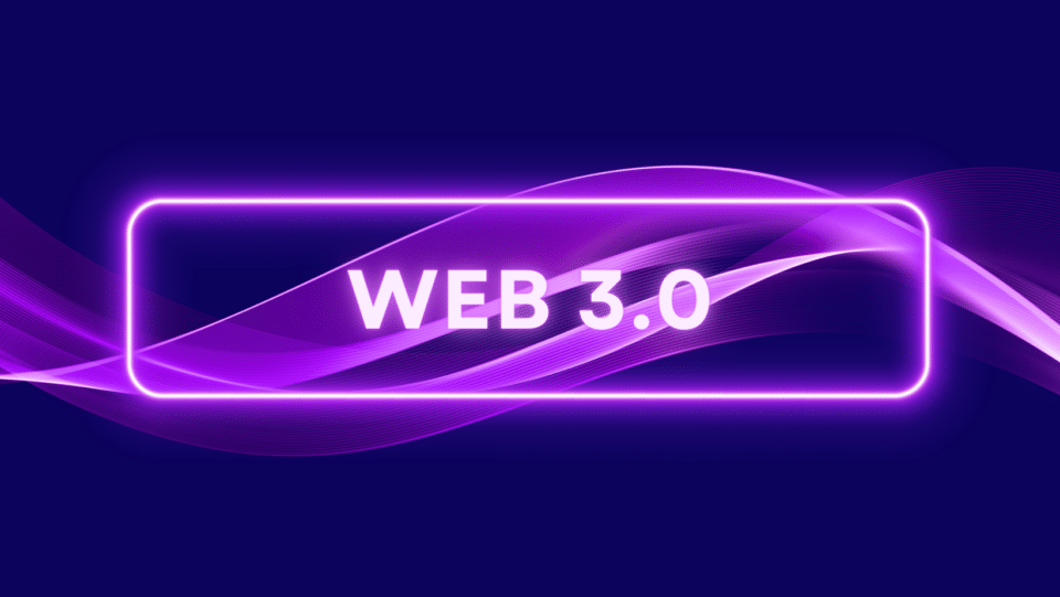 purple futuristic graphic that reads "Web 3.0"