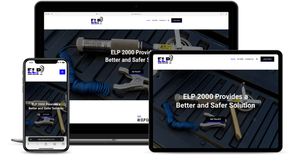 digital devices showing elp crude solutions website design