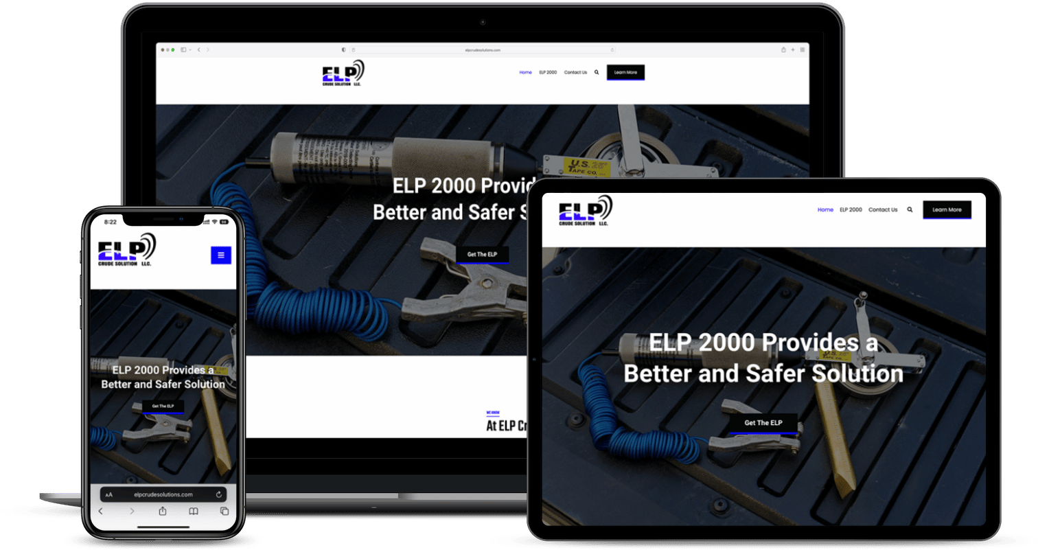 digital devices showing elp crude solutions website design