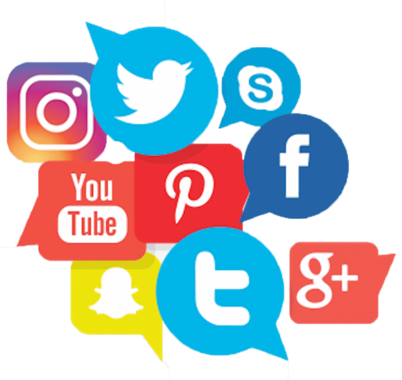 illustration of social media website brands to advertise your business