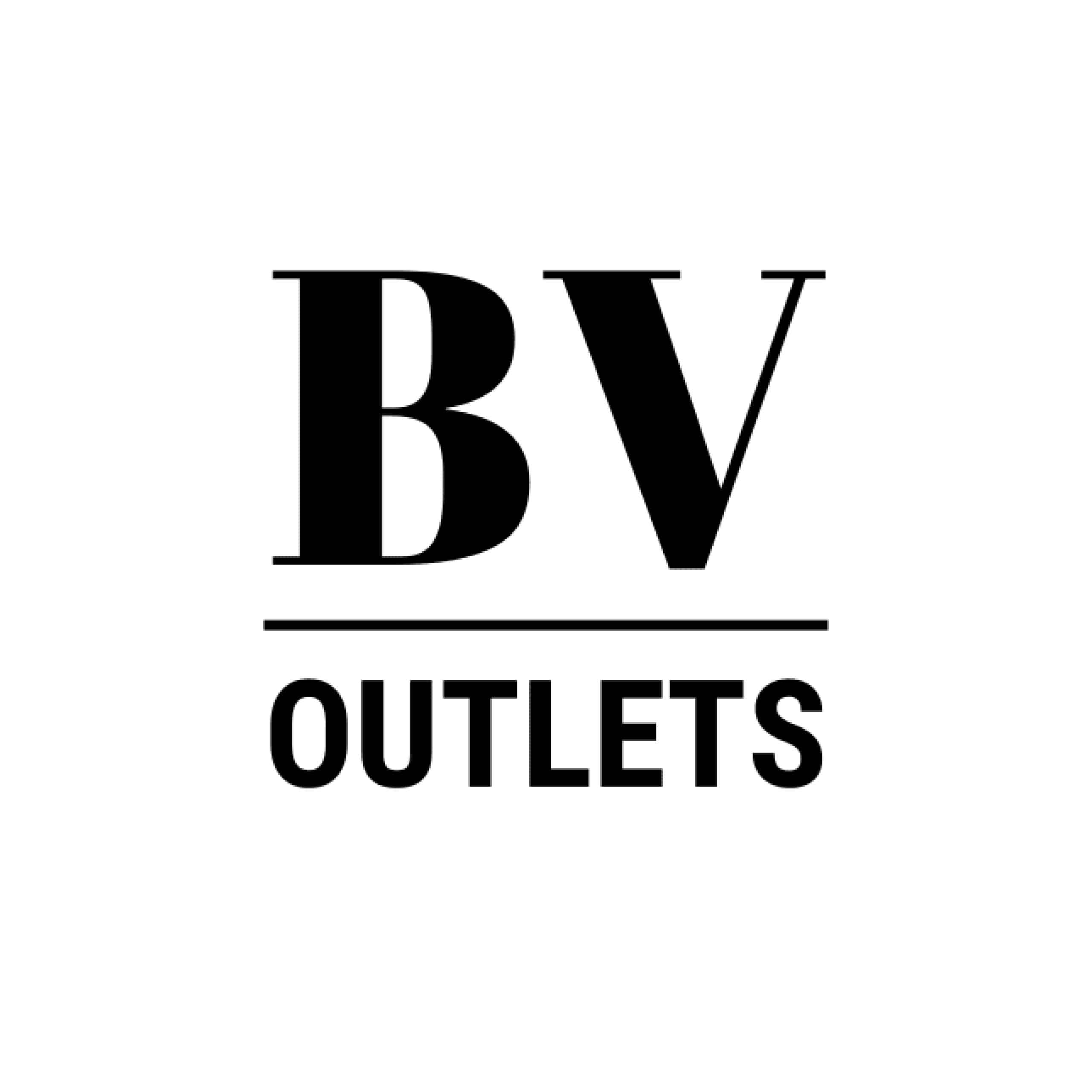 bv outlets logo in black