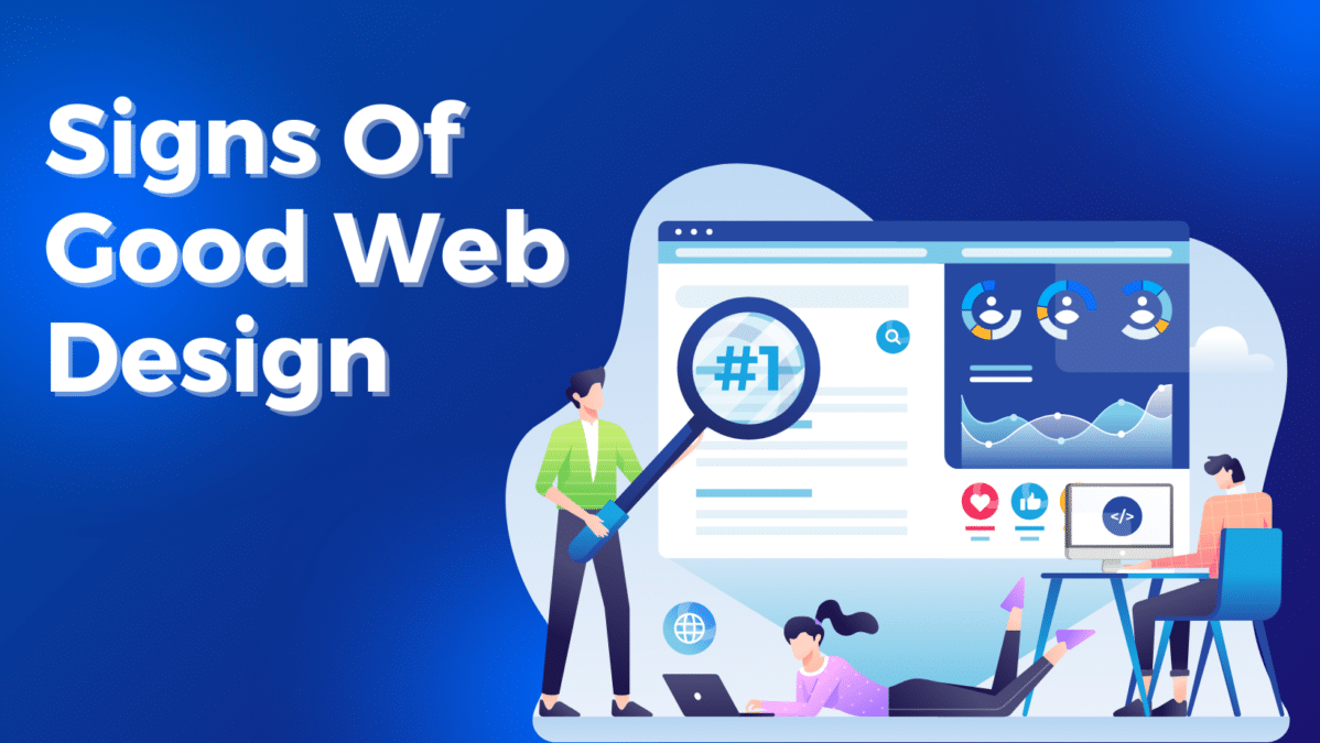 web design concept. "signs of good web design"