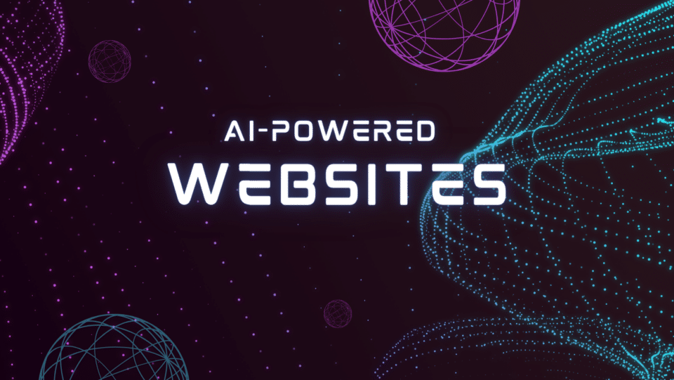 tech inspired background. "AI-Powered Websites"