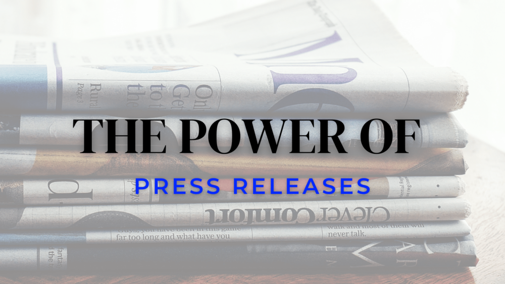 stack of newspapers. "the power of press releases"