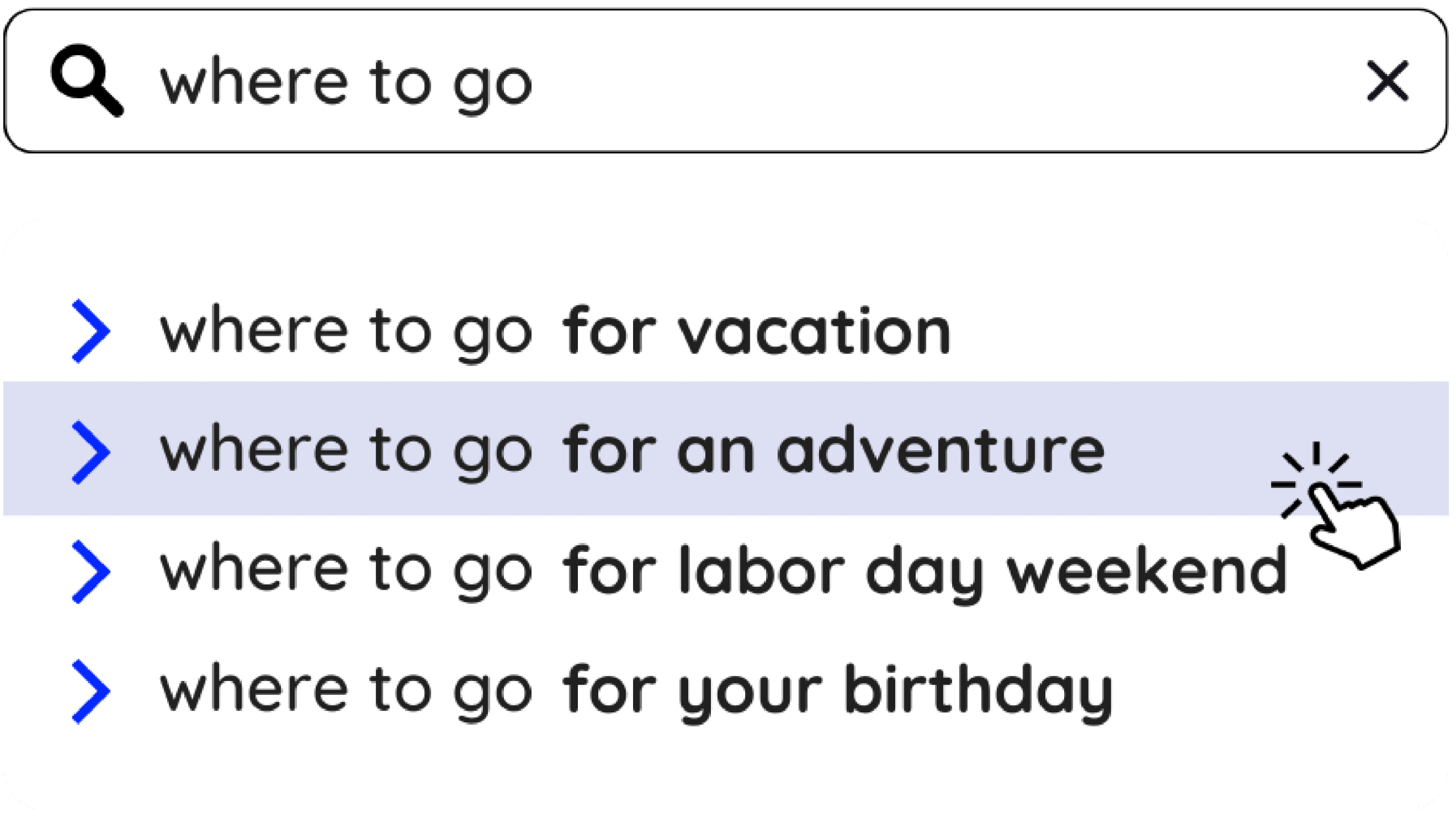 bing search for where to when you want to do something for vacation, birthday, labor day, or have an adventure