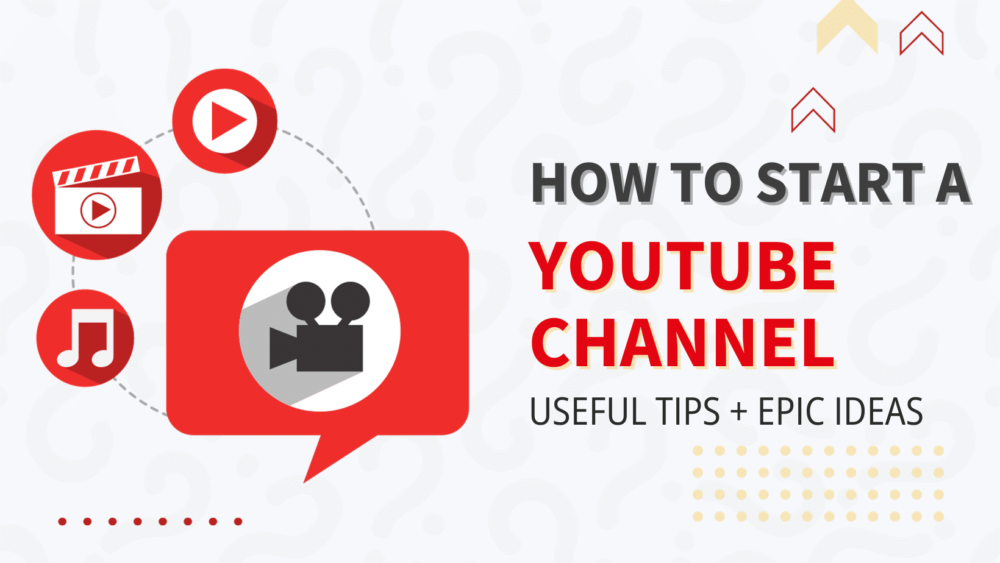 video concept. "HOW TO START A YOUTUBE CHANNEL – USEFUL TIPS + EPIC IDEAS"