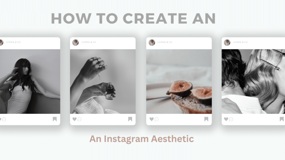 How To Create An Instagram Aesthetic graphic with black and white photos in instagram posts