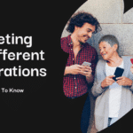 black graphic Marketing To Different Generations: What You Need To Know with photo of 3 people of different generations