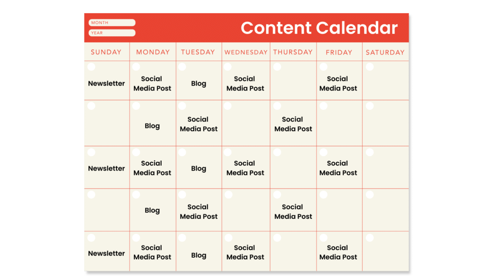 content calendar