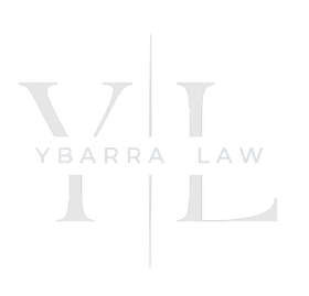 Ybarra Law Firm logo with stylized initials Y and L and modern vertical divider