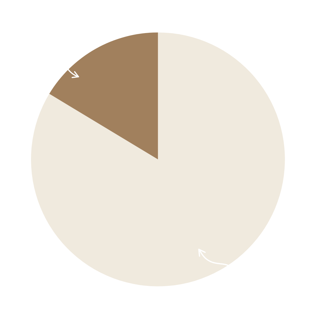 Pie chart showing 83.6% paid and 16.4% organic Facebook impressions for Ybarra Law Firm