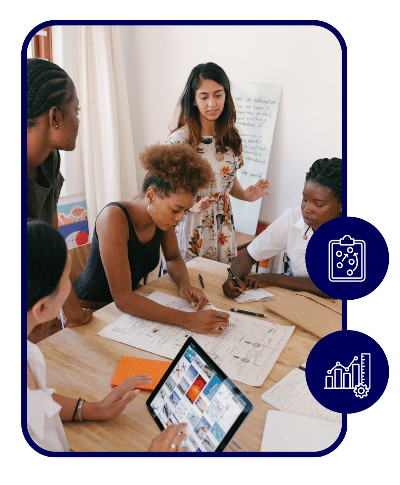 » Advent Trinity Marketing Agency Creative marketing team brainstorming campaign ideas – diverse group collaborating with notes and digital tools.
