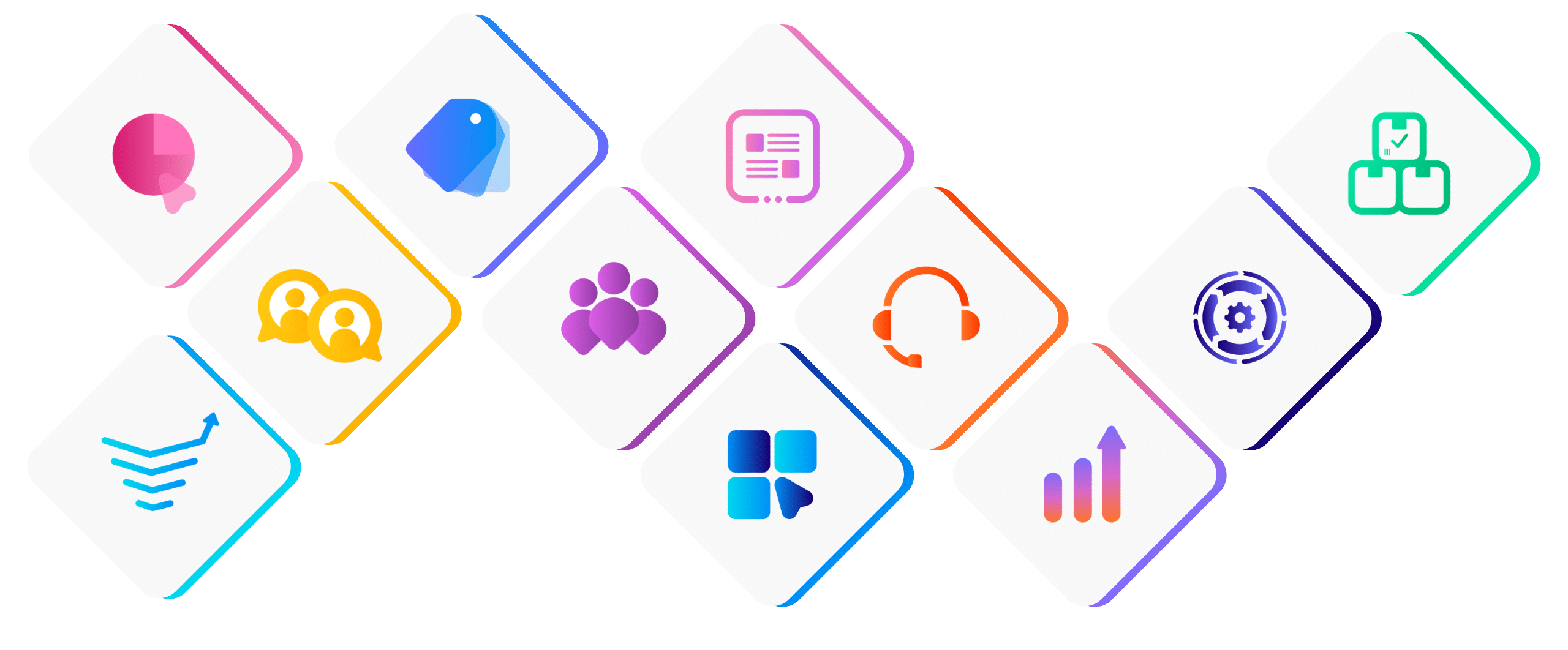 Colorful gradient banner featuring abstract UX/UI design shapes