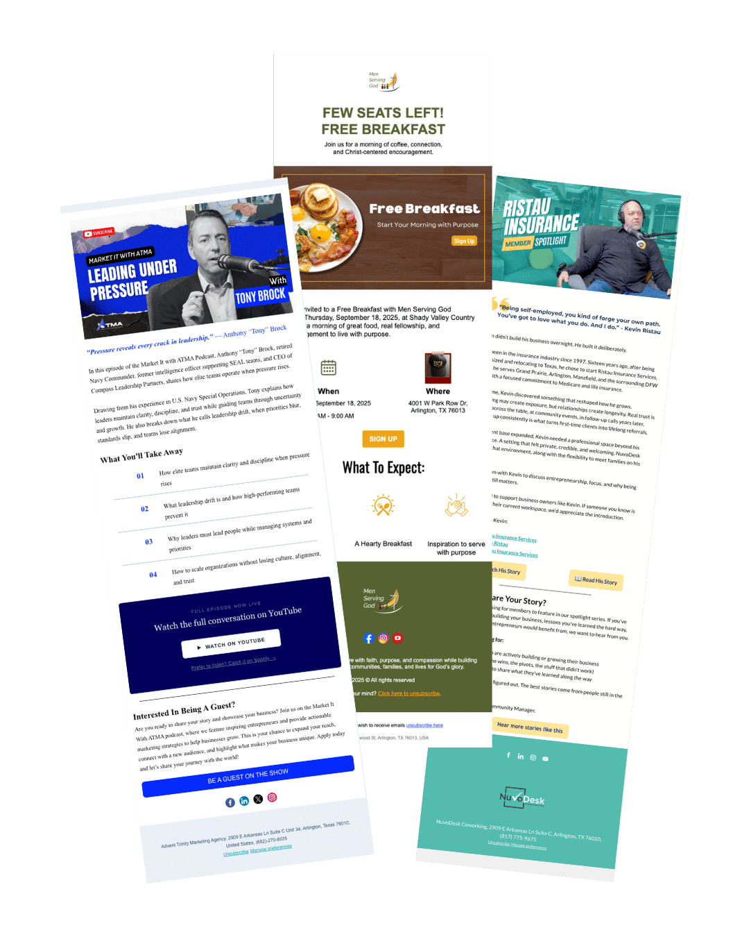 digital marketing services email campaigns for events and business promotions