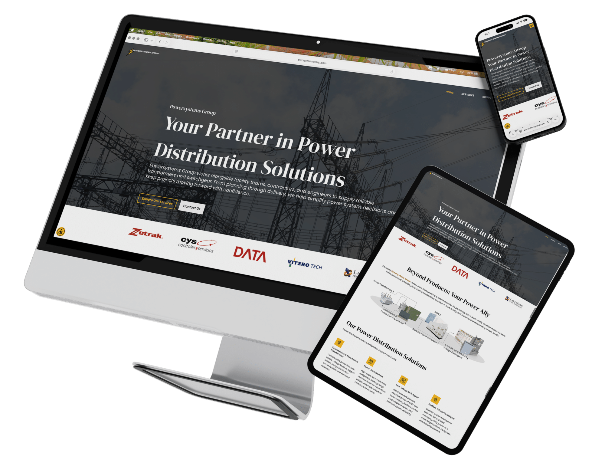 powersystems group case study responsive website design for power distribution solutions