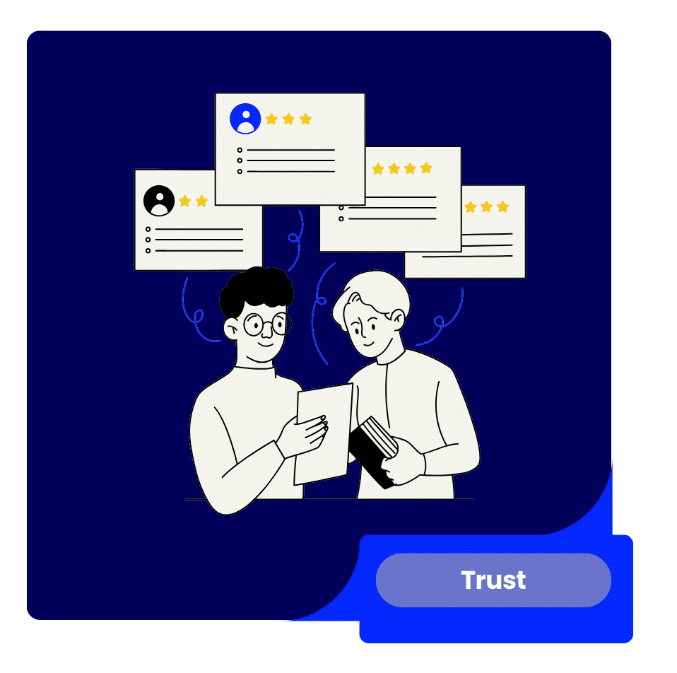 Website Traffic, Reviews, and Customer Trust » Advent Trinity Marketing Agency People reviewing customer ratings and testimonials that help build trust with Website Traffic.